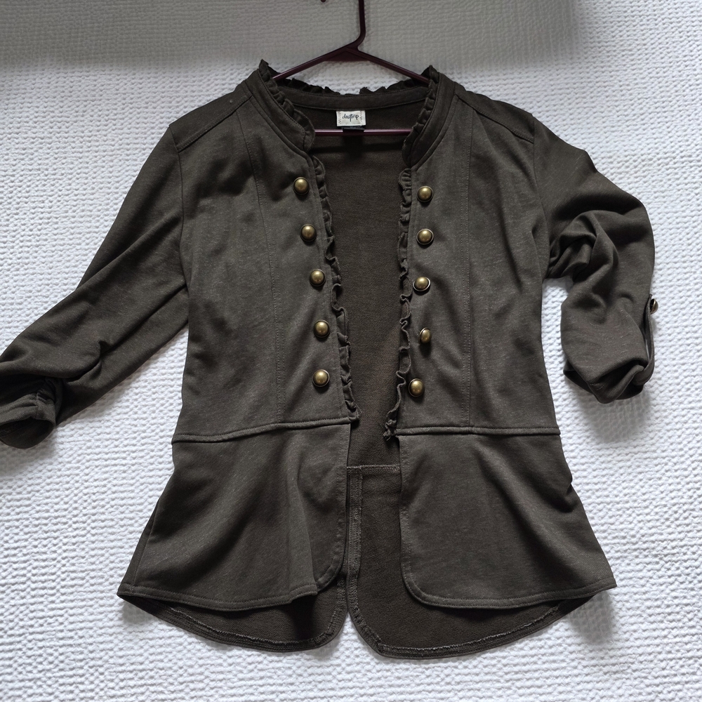 Brown Button-Up Women's Jacket
